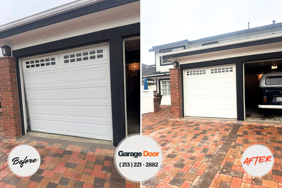 Before and after: garage door repair Piermont, NY